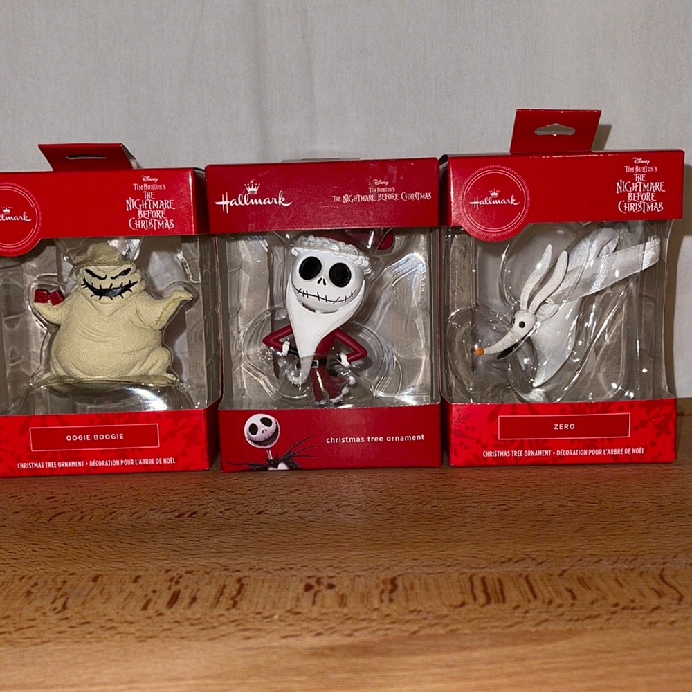 NIB (3) Disney Nightmare Before Christmas Ornaments